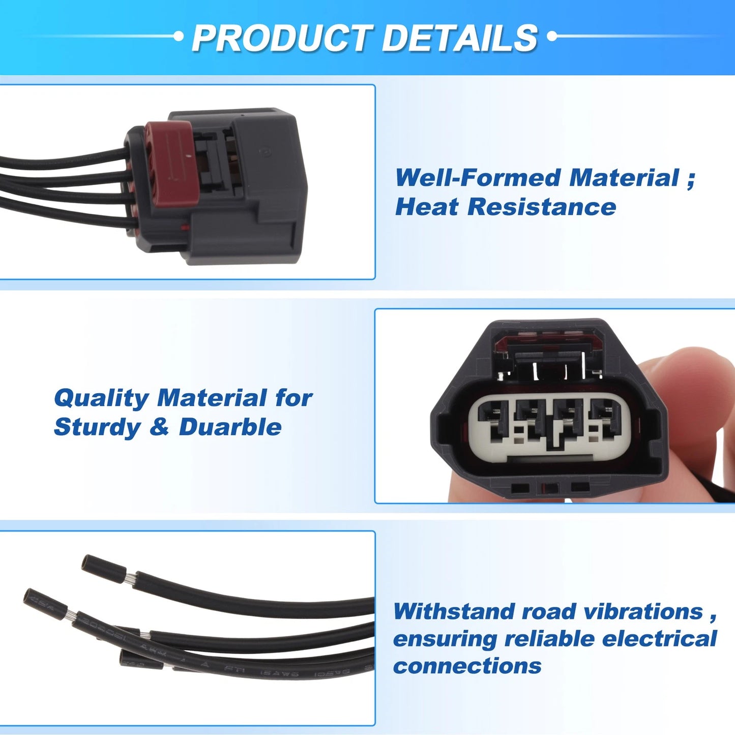 Fuel Rail Pressure Sensor Connector Pigtail for Ford C-Max (2013–2018) No.PT1287