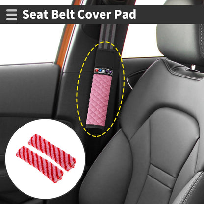 Set of 2 Seat Belt Cover Pads for Universal Fit (24cm)