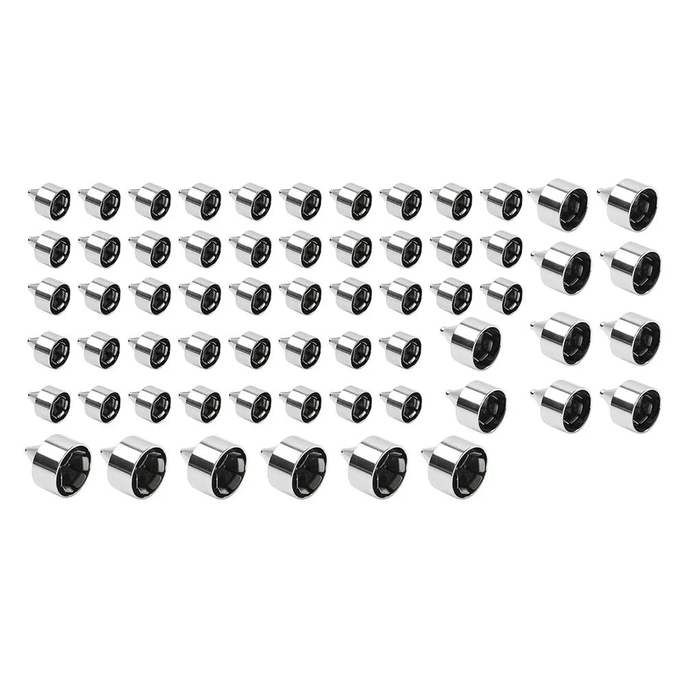 62X Engine Bolt Chrome Cap Kit for Harley Touring Road King Softail Trike (18-24)