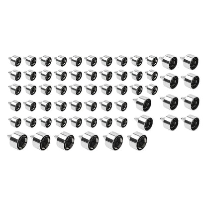 62X Engine Bolt Chrome Cap Kit for Harley Touring Road King Softail Trike (18-24)