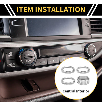 AC Audio Headlight CD Switch Knob Cover Ring for Jeep Gladiator JT (2019–2023)