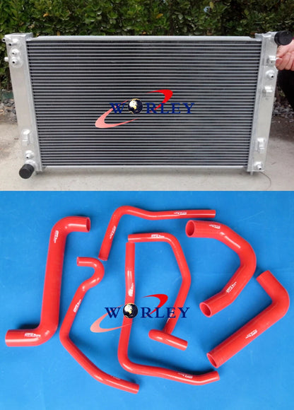 Aluminum Radiator + Blue Hose for Holden Commodore VT VX VU HSV (1997–2006)
