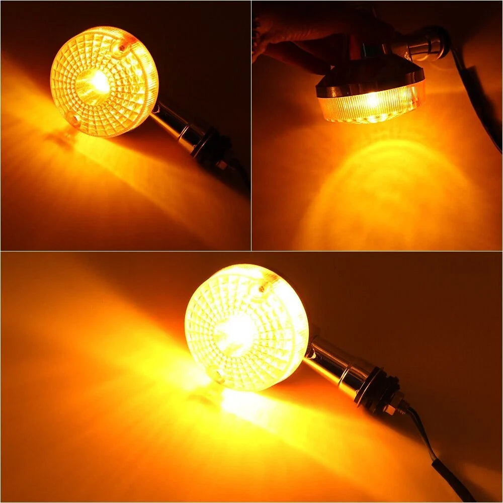 Amber Motorcycle Turn Signal Blinker Light Bulbs for Classic Bikes (12V)