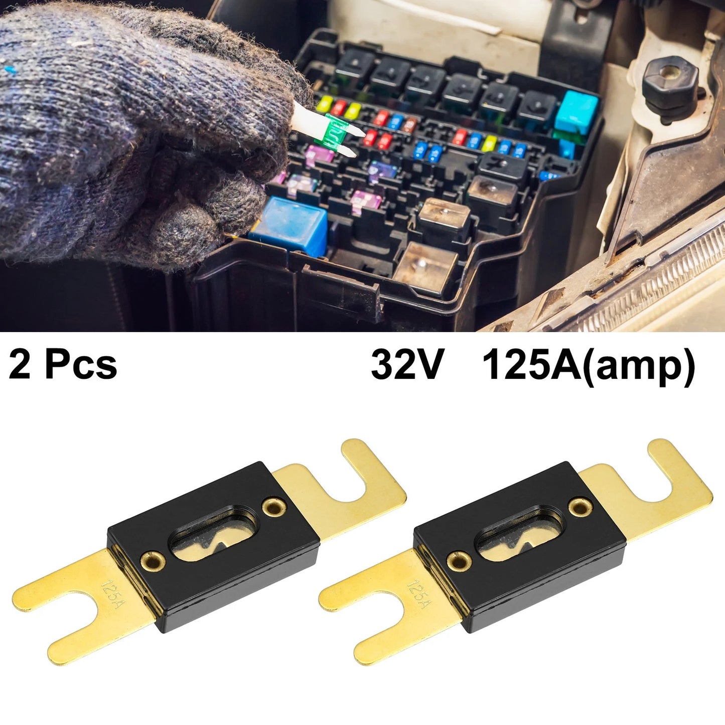 2X 125A ANL Fuse Replacement for Car Truck Motorcycle Boat Audio (Universal)