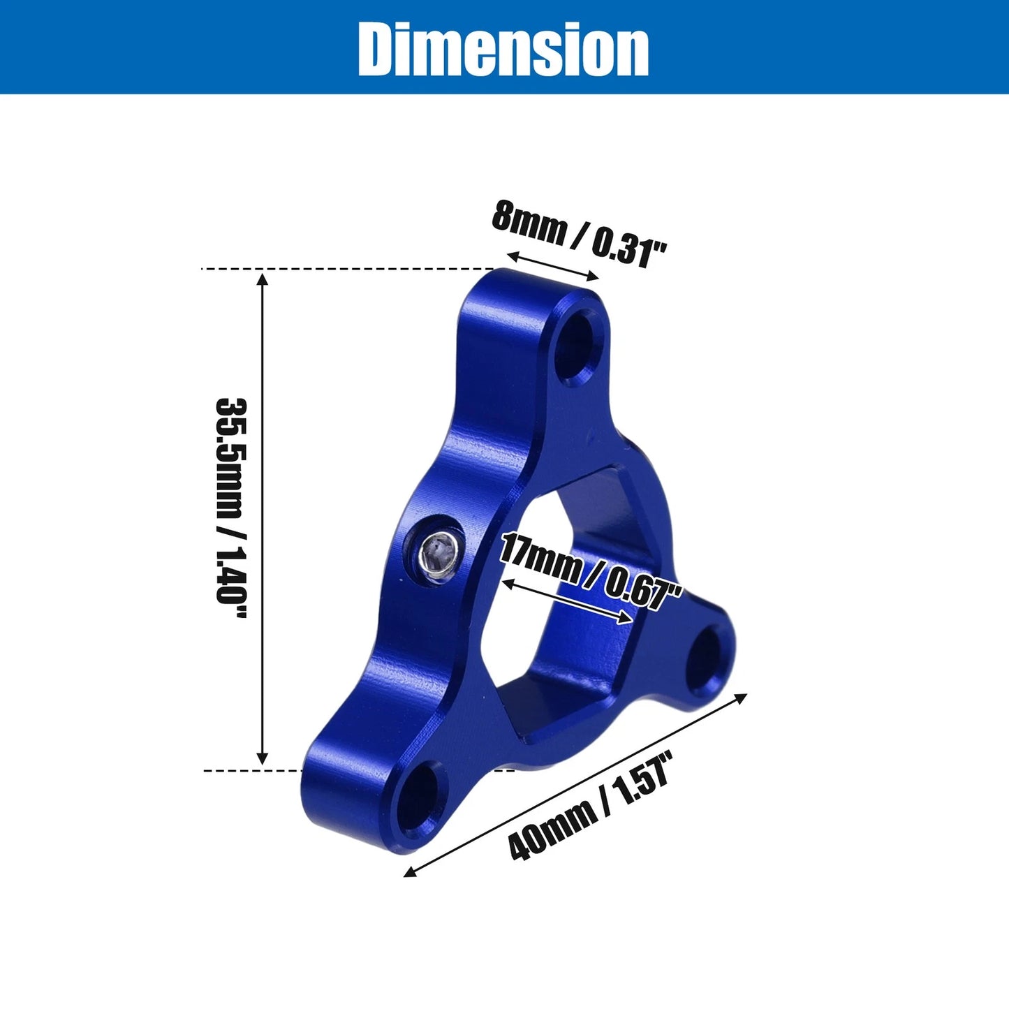2X 17mm Fork Preload Adjusters for Racing Motorcycle (Aluminum Alloy, Blue)