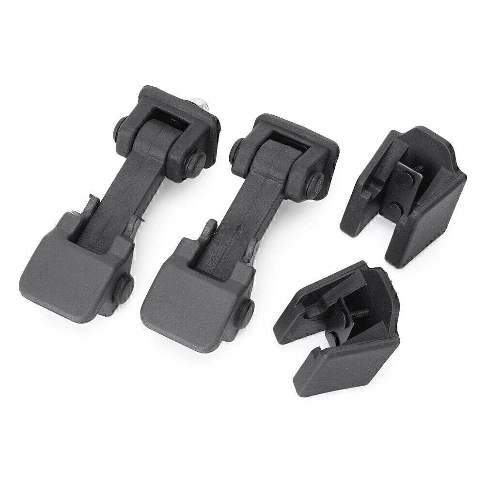 Hood Latch Lock Catch Mount Kit for Jeep Wrangler JK (2007-2017)  Black