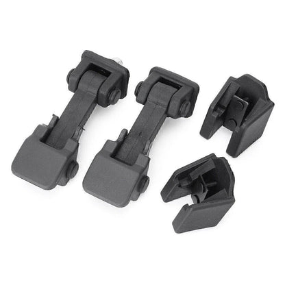 Hood Latch Lock Catch Mount Kit for Jeep Wrangler JK (2007-2017)  Black