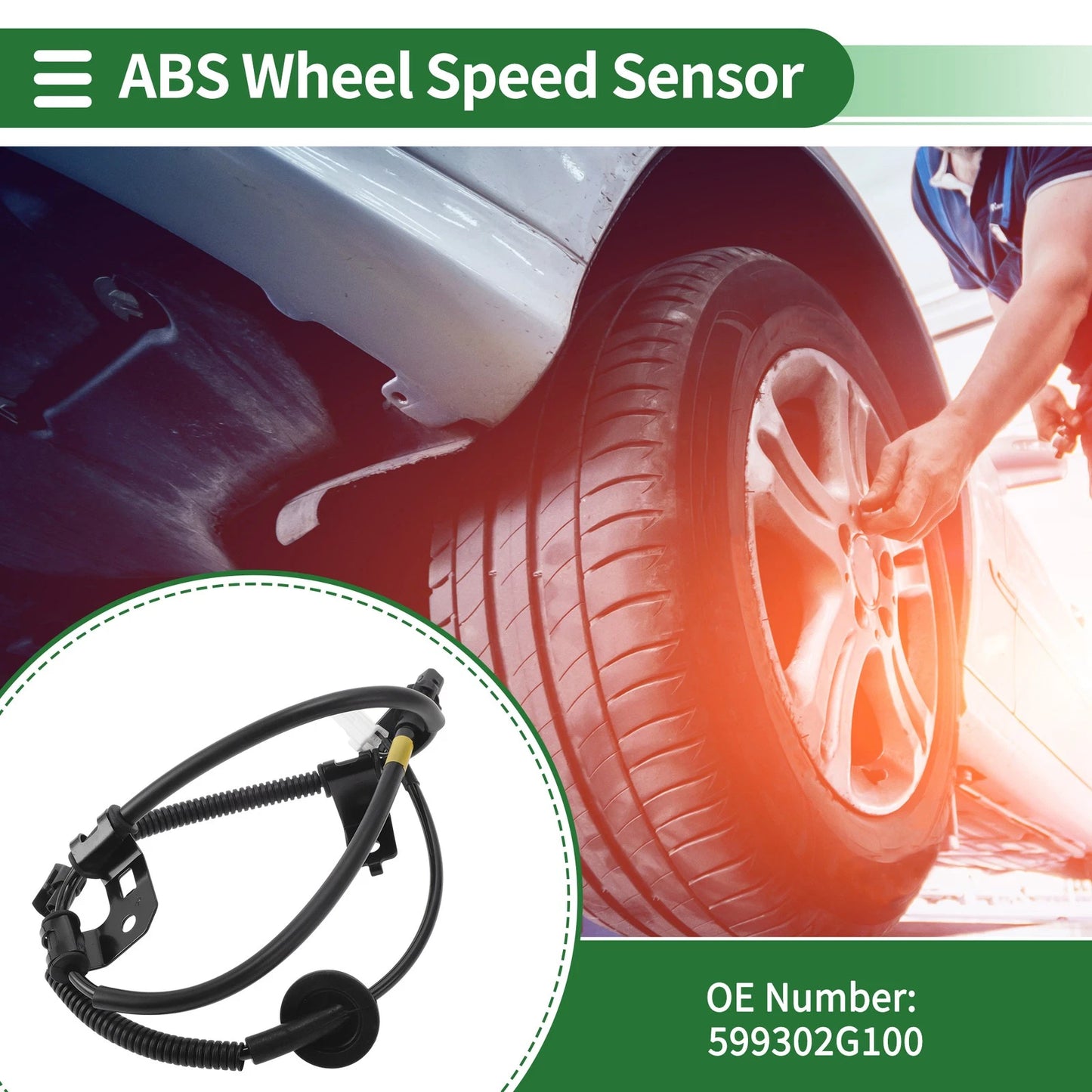 ABS Wheel Speed Sensor No. 599302G100 for Kia Optima (2007–2010) Rear Right