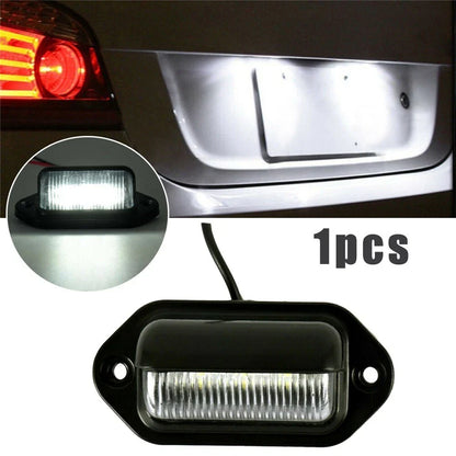 Waterproof / 6 LED 12V / License Plate Light for Car Boat Truck Trailer