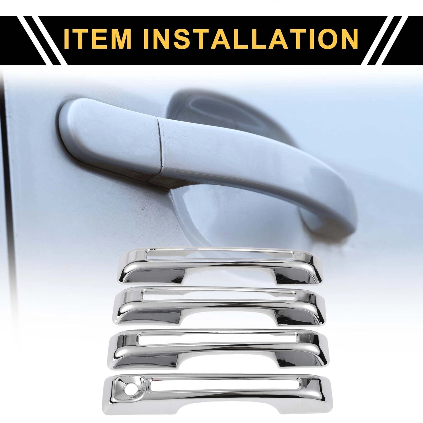 Set of 4 Car Door Handle Protectors for Ford Maverick (2022–2023) Silver Tone