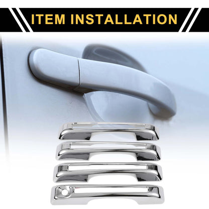 Set of 4 Car Door Handle Protectors for Ford Maverick (2022–2023) Silver Tone