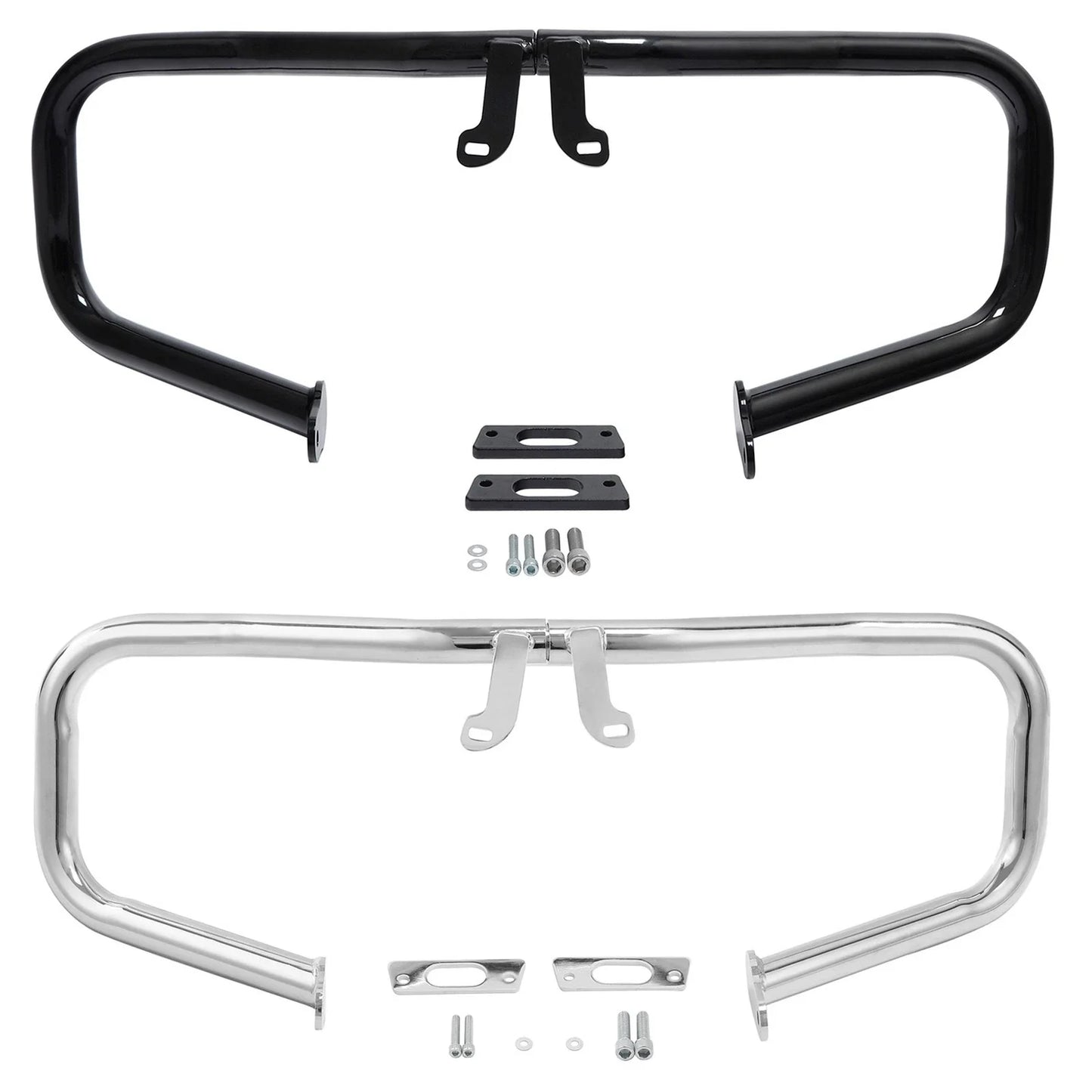 Engine Guard Chopped Black/Chrome Crash Bar for Harley Touring (2014-2024)