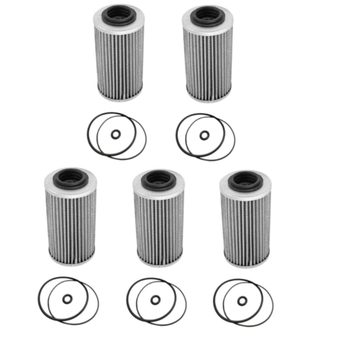 Set of 5 Oil Filters for Sea-Doo GTI RXT RXP GTX (130hp 300hp)