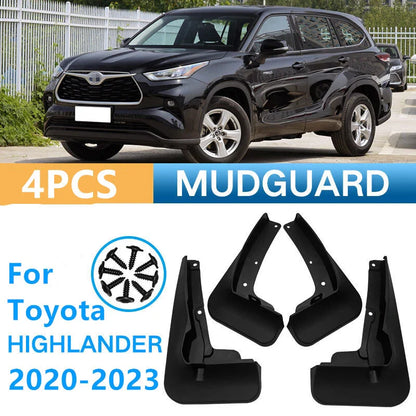 4 Pcs / Mud Flaps Splash Guards for Toyota Highlander (2020–2023)