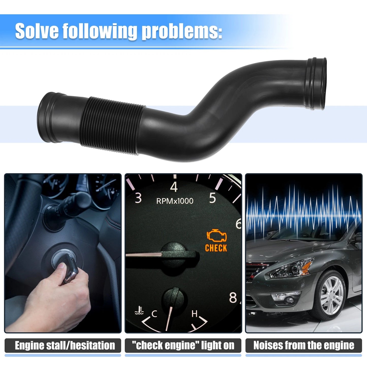 1 Pair Air Intake Hose Tube for Mercedes-Benz GL450 GL550 (2008–2012)