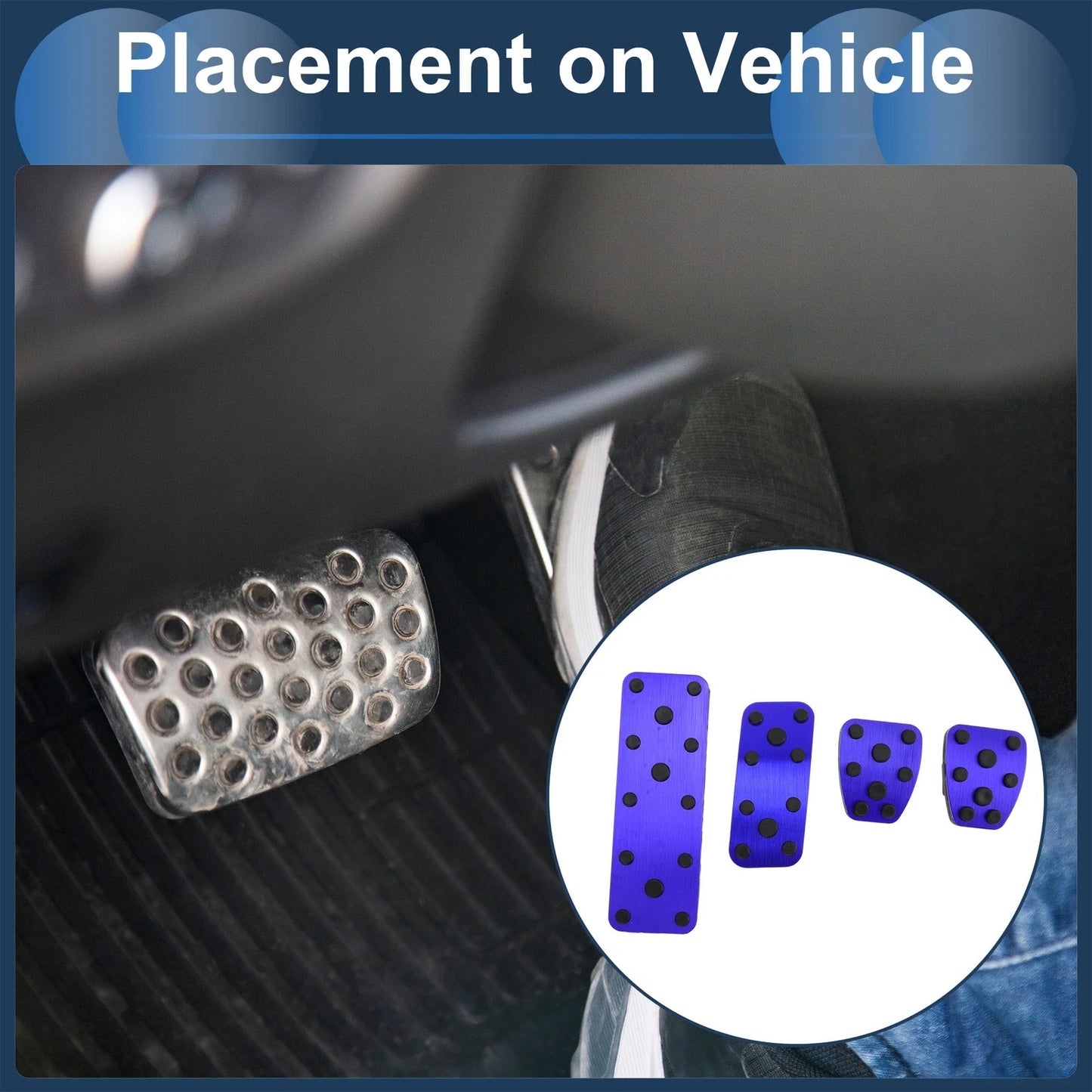 Set of 4 Foot Accelerator Pedal Covers for Subaru Forester (2006–2018) Blue