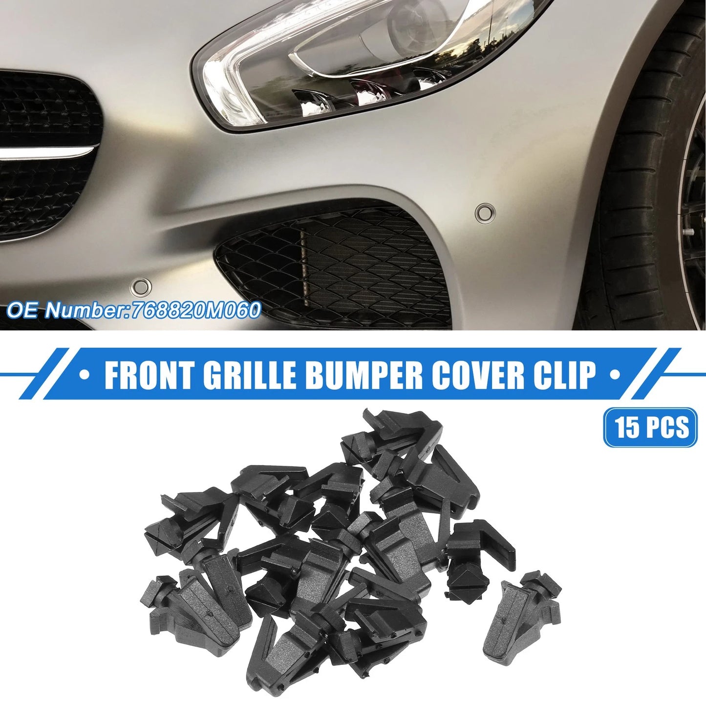 15 Pcs Front Grille Bumper Cover Clip for Nissan Altima (2002–2004)