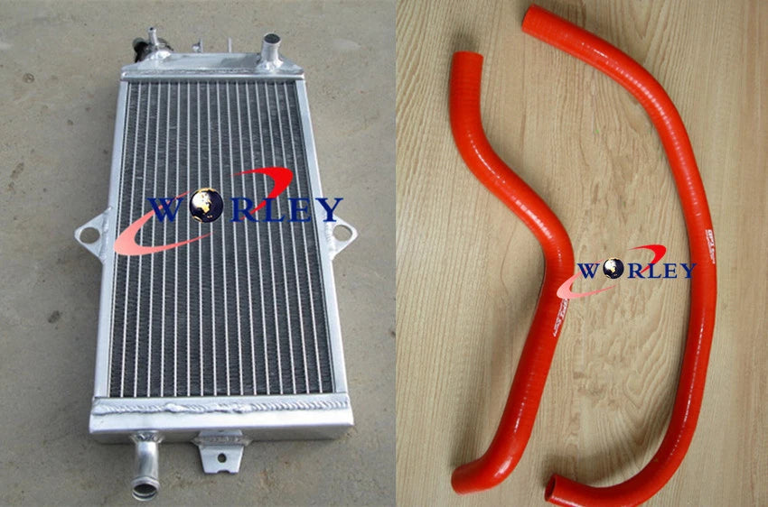 3-Core Aluminum Radiator with White Hose for Suzuki LT 250R (1985–1992)