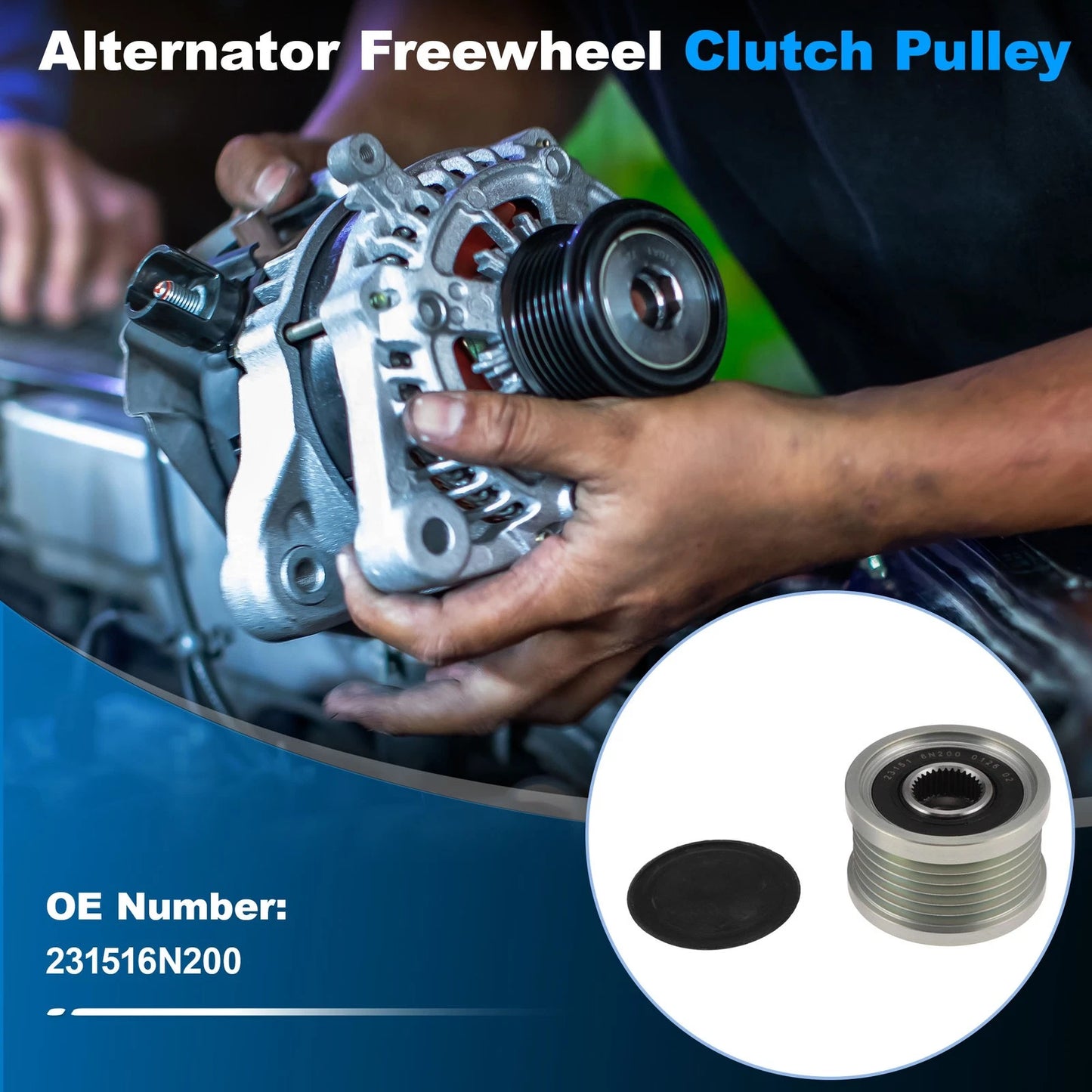 1 pcs Alternator Freewheel Clutch Pulley for Nissan Altima (2002–2004) 231516N200