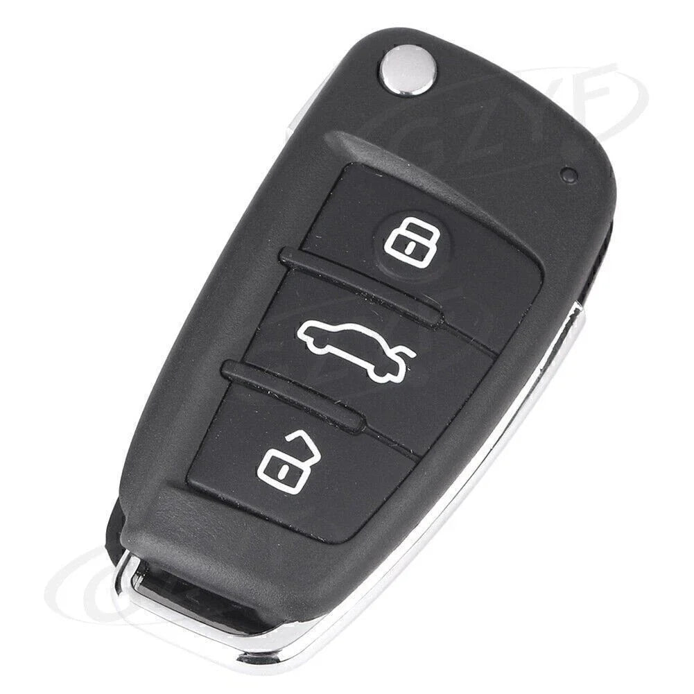 Folding Key Shell Remote Case 3 Buttons for Audi Q7 A8 Quattro (2007-2015)