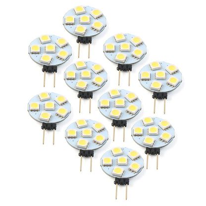 10 x DC12V G4 5050 SMD 6 LED Bulb Lamp for Car