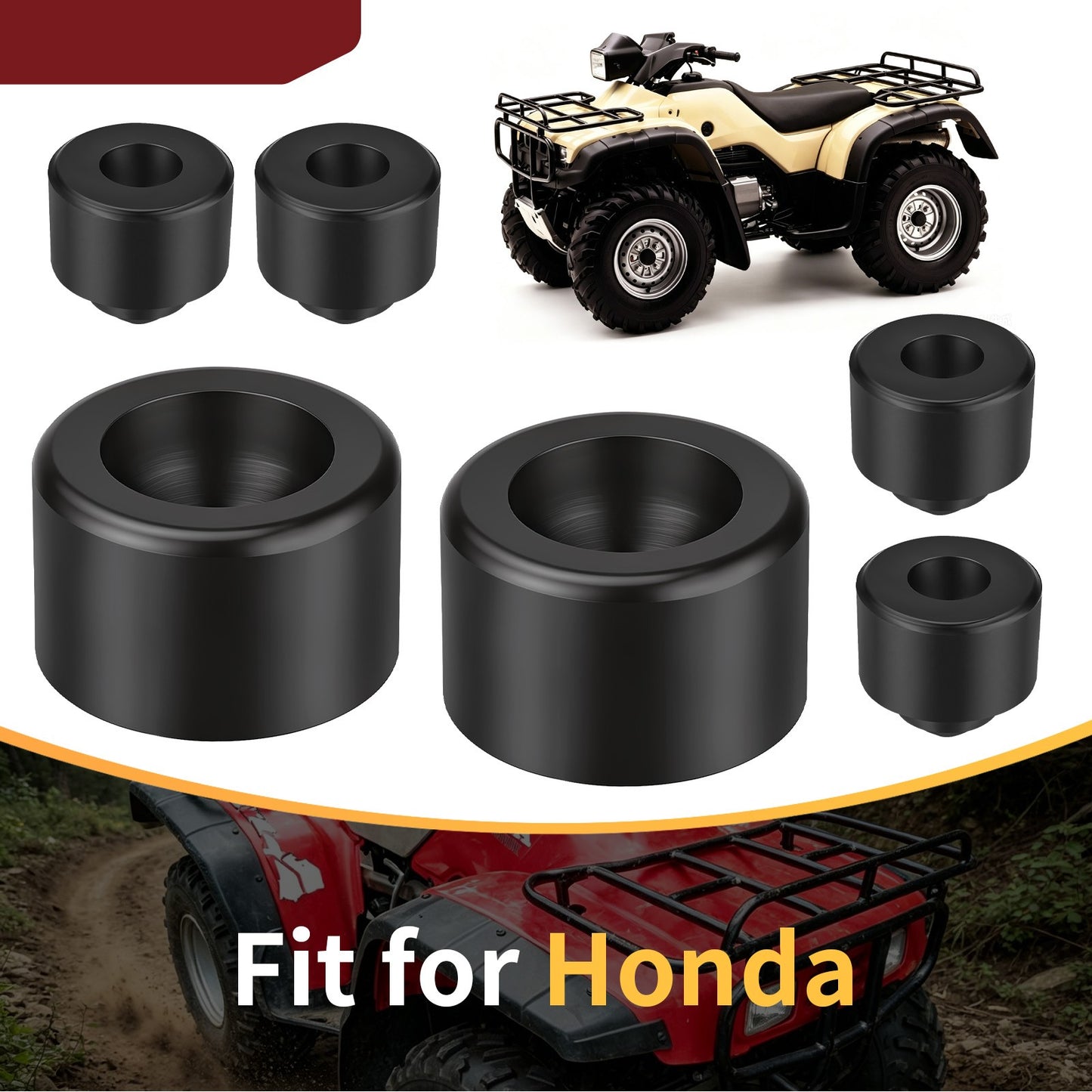 Set of 2 Seat Cushions for Honda Foreman 450 TRX450FE TRX450FM (1998–2001)