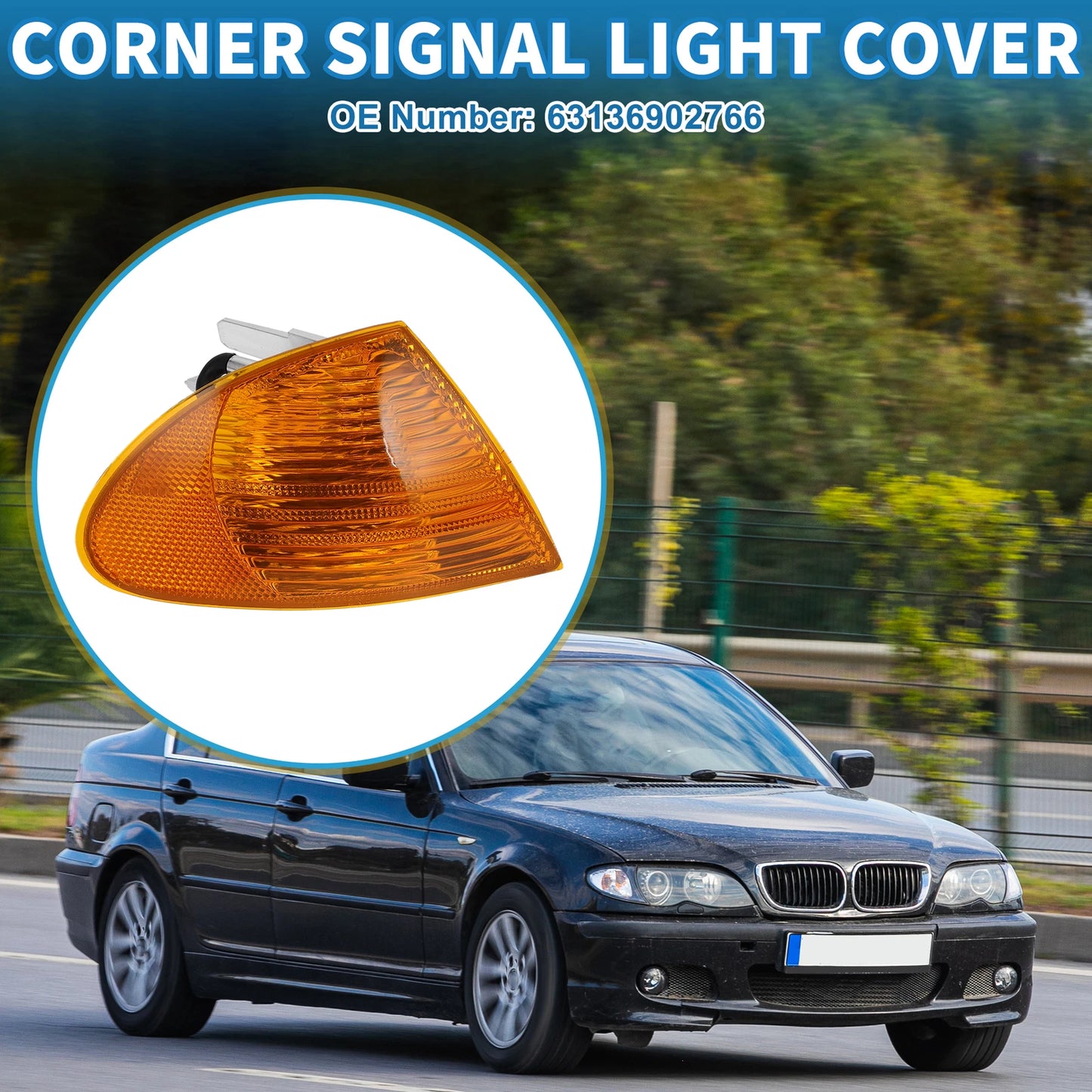 Right Corner Signal Light Cover for BMW 3 Series (1999–2001) No. 63136902766