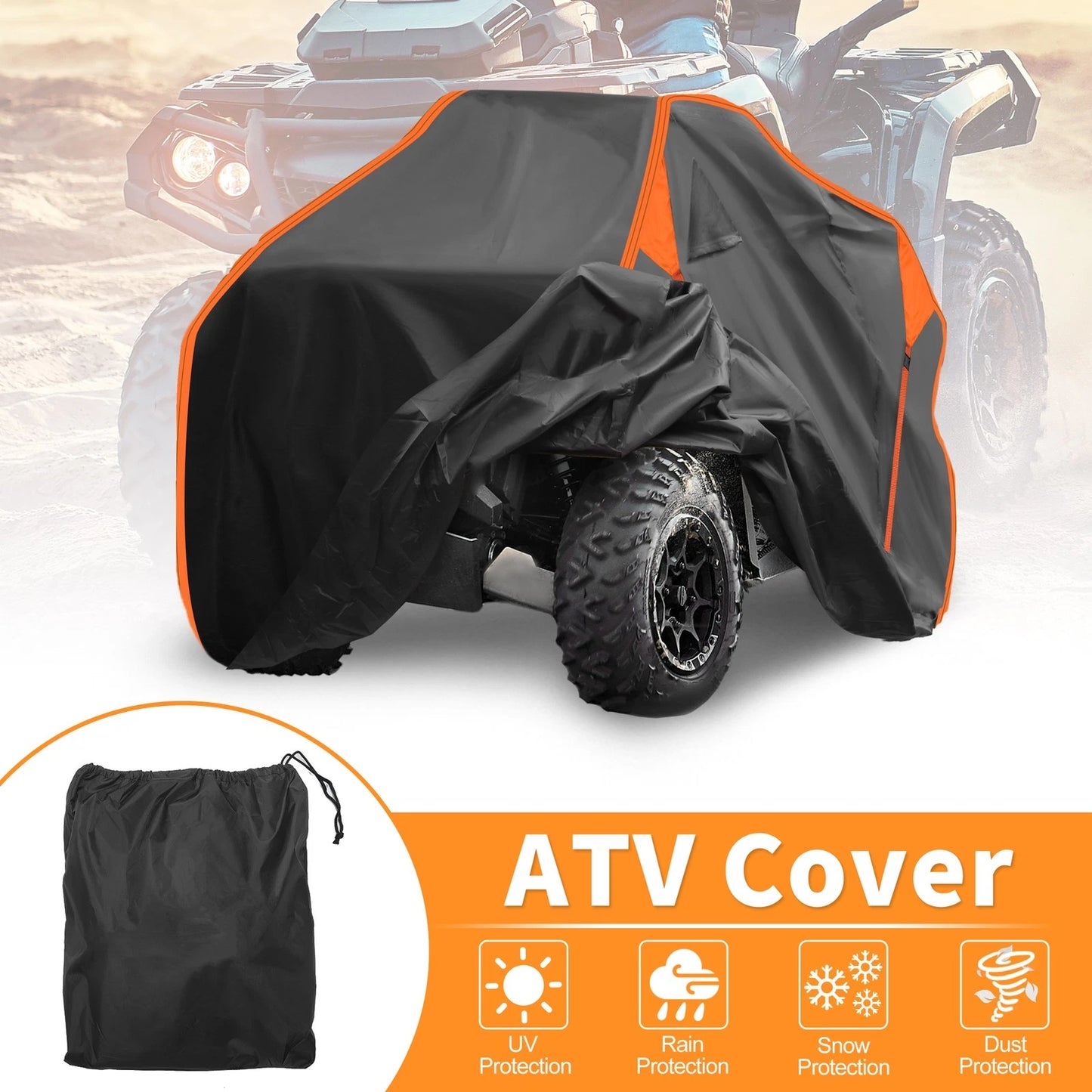 Waterproof ATV Cover for Polaris Sportsman 850 (210D PU)