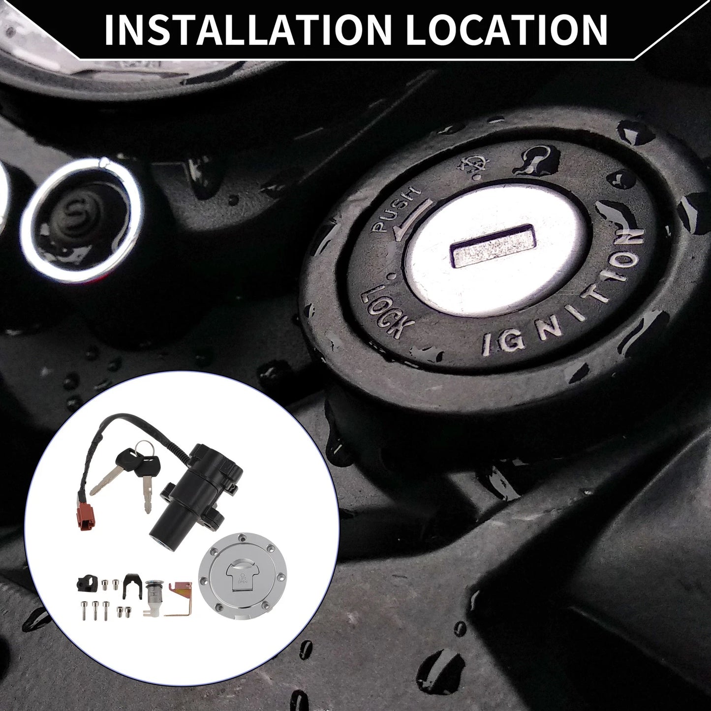 Ignition Key Switch Lock Set for Honda CB900F (2002–2007)
