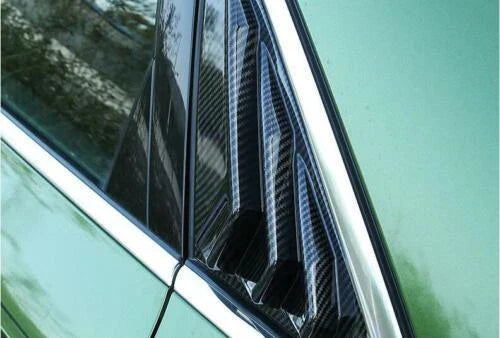 2 x Carbon Fiber Side Window Louver Cover Trim Decor for Audi A4 4S (2017–2019)