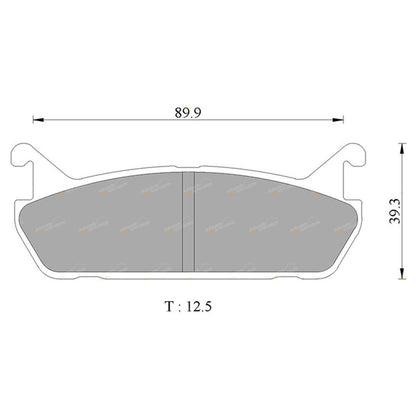 Set of Rear Disc Brake Pads for Mazda MX-5 (1989–1993)