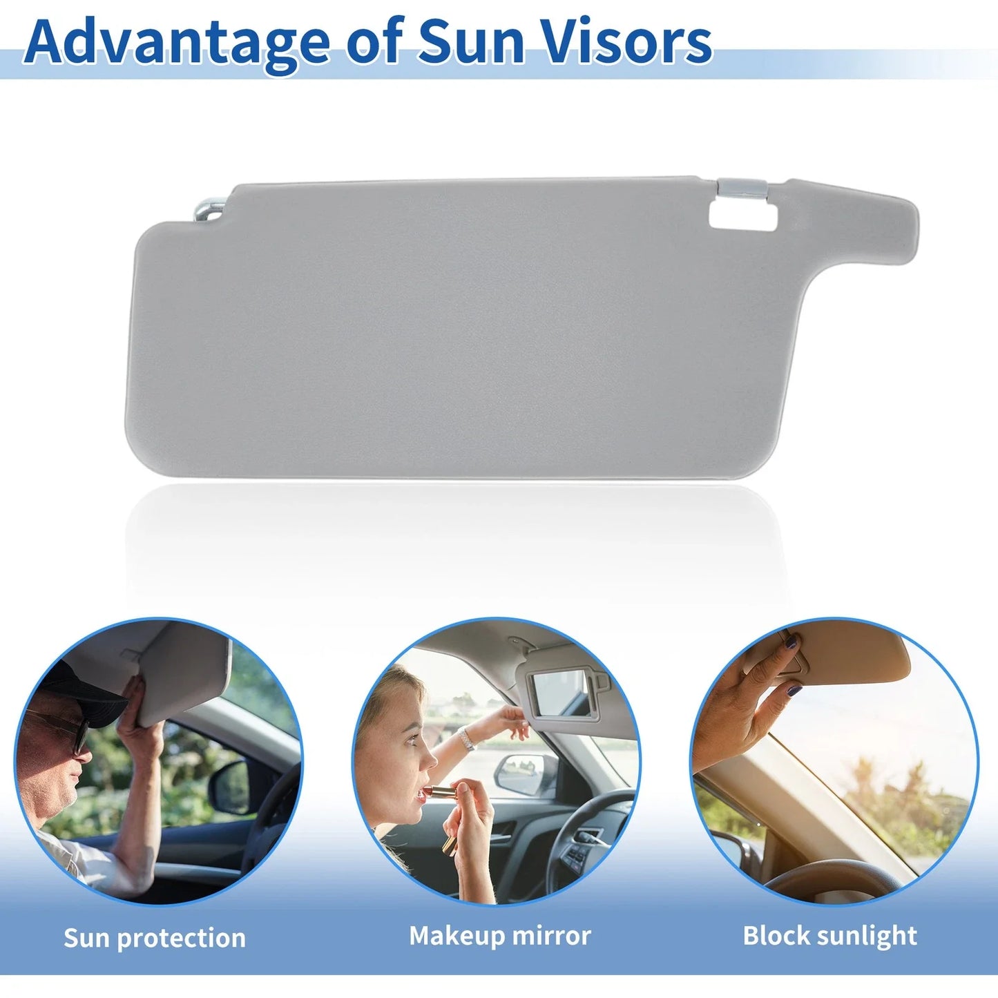 Sun Visors for Honda Civic 1996-2000 Gray (2 x Covers)