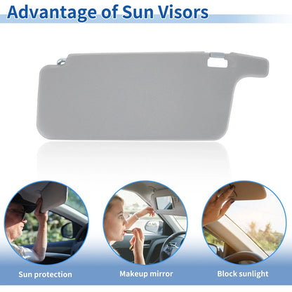 Sun Visors for Honda Civic 1996-2000 Gray (2 x Covers)