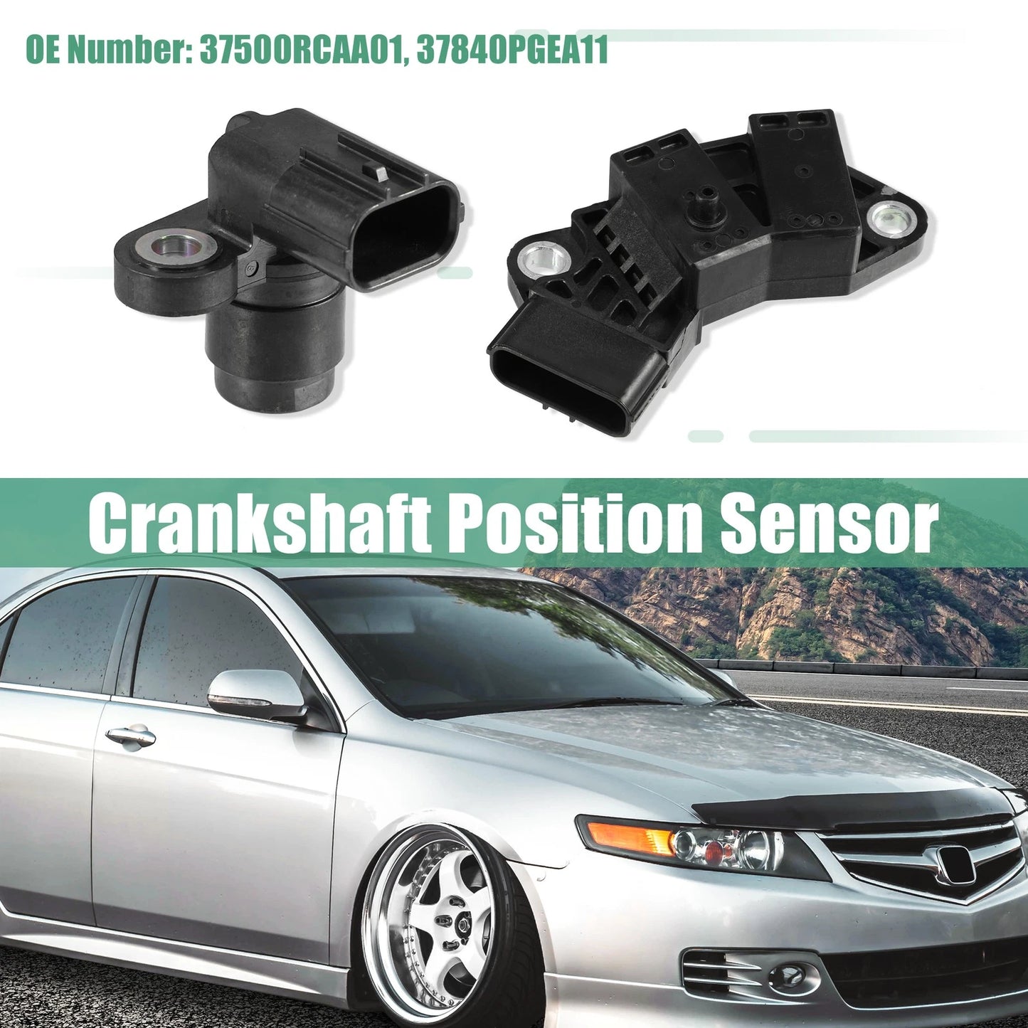 2X Crankshaft Position Sensor 37500RCAA01 37840PGEA11 for Acura MDX (2003–2009)