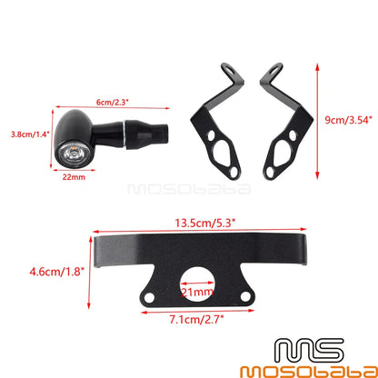 3 x Black Bullet 3 in 1 LED Turn Signal Tail Lights for Sportster S