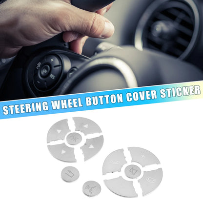 Steering Wheel Button Covers for Mercedes-Benz ABS Silver Tone 12 x Pieces