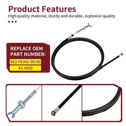 Rear Hand Park Brake Cable for Yamaha Grizzly 450 (2008–2010)