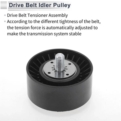 Drive Belt Idler Pulley for Chevrolet Cruze (2007-2017) Black 1 x Piece