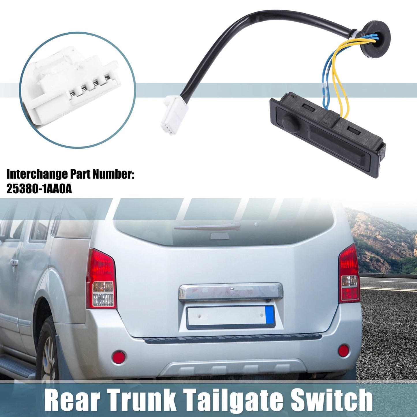 Trunk Release Tailgate Opening Switch for Nissan Murano (2009–2014) 25380-1AA0A