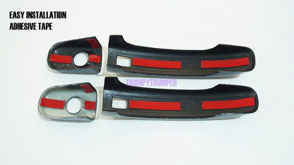 4 x Black Carbon Fiber Door Handle Covers for Ford Ranger (2012-2019)