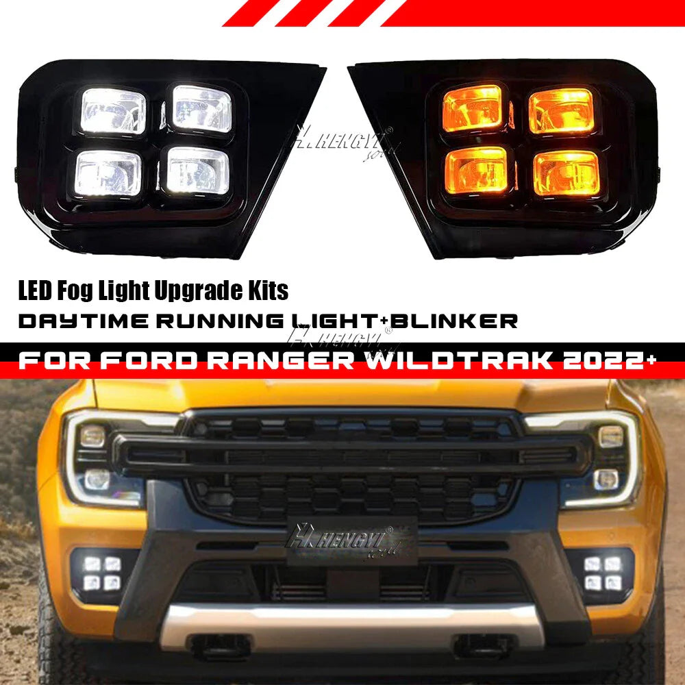Fog Light LED Daytime Running Light with Turn Signal for Ford Ranger Wildtrak