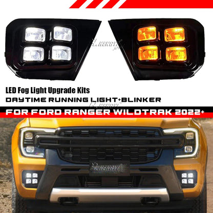 Fog Light LED Daytime Running Light with Turn Signal for Ford Ranger Wildtrak