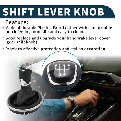 5 Speed Manual Gear Shift Knob with Cover for Skoda Fabia (2007)