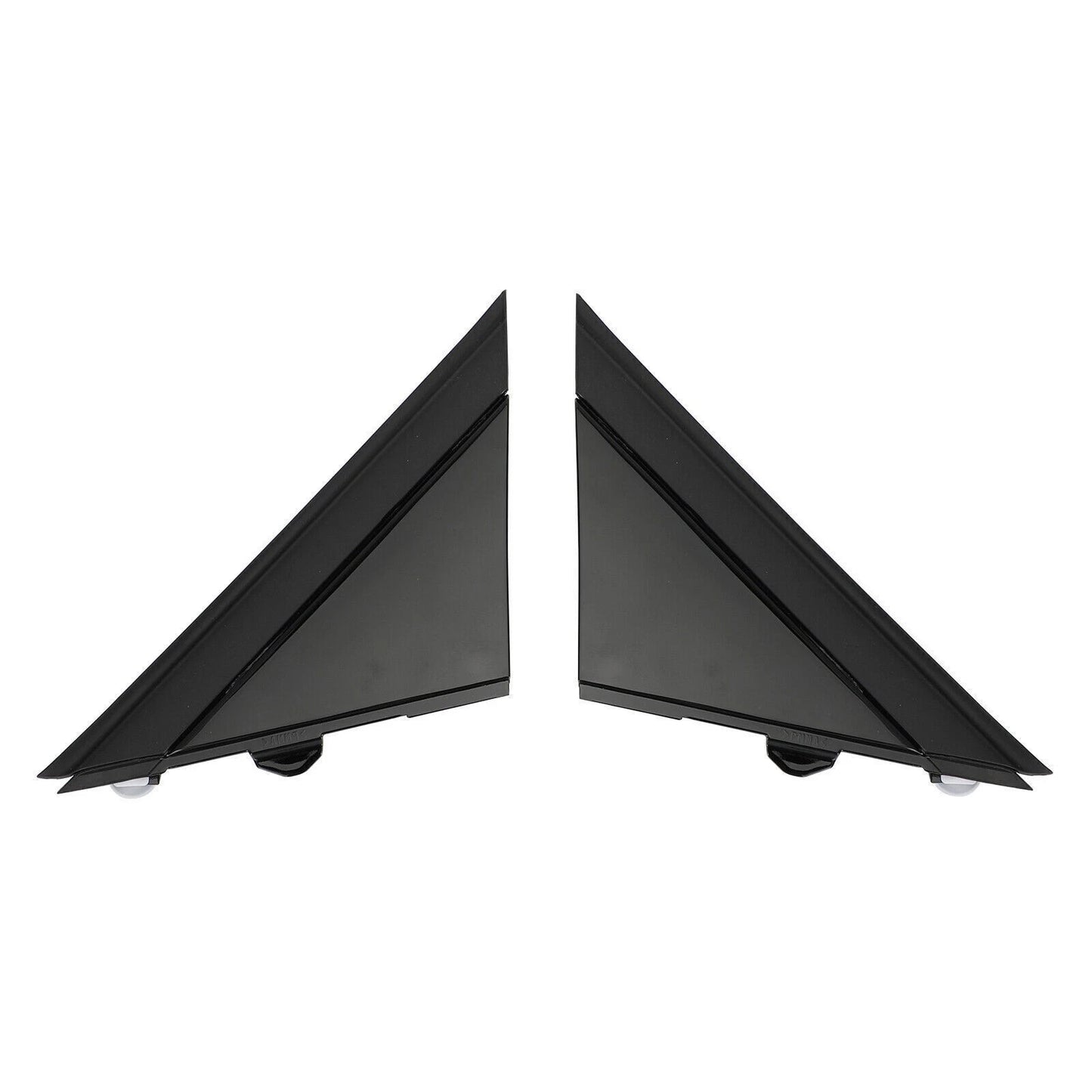Gloss Black Door Mirror Flag Cover Moldings for Fiat 500 (2012–2017)