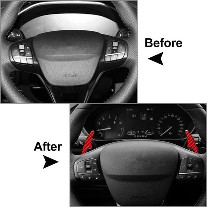 Steering Wheel Shifter Paddle Extensions for Ford Focus EcoSport Escape Kuga (2012–2021)