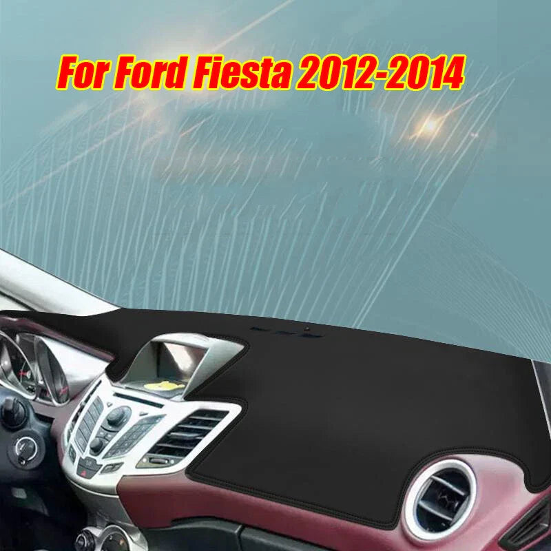 Black Dashboard Cover Pad Mat for Ford Fiesta (2012–2014)