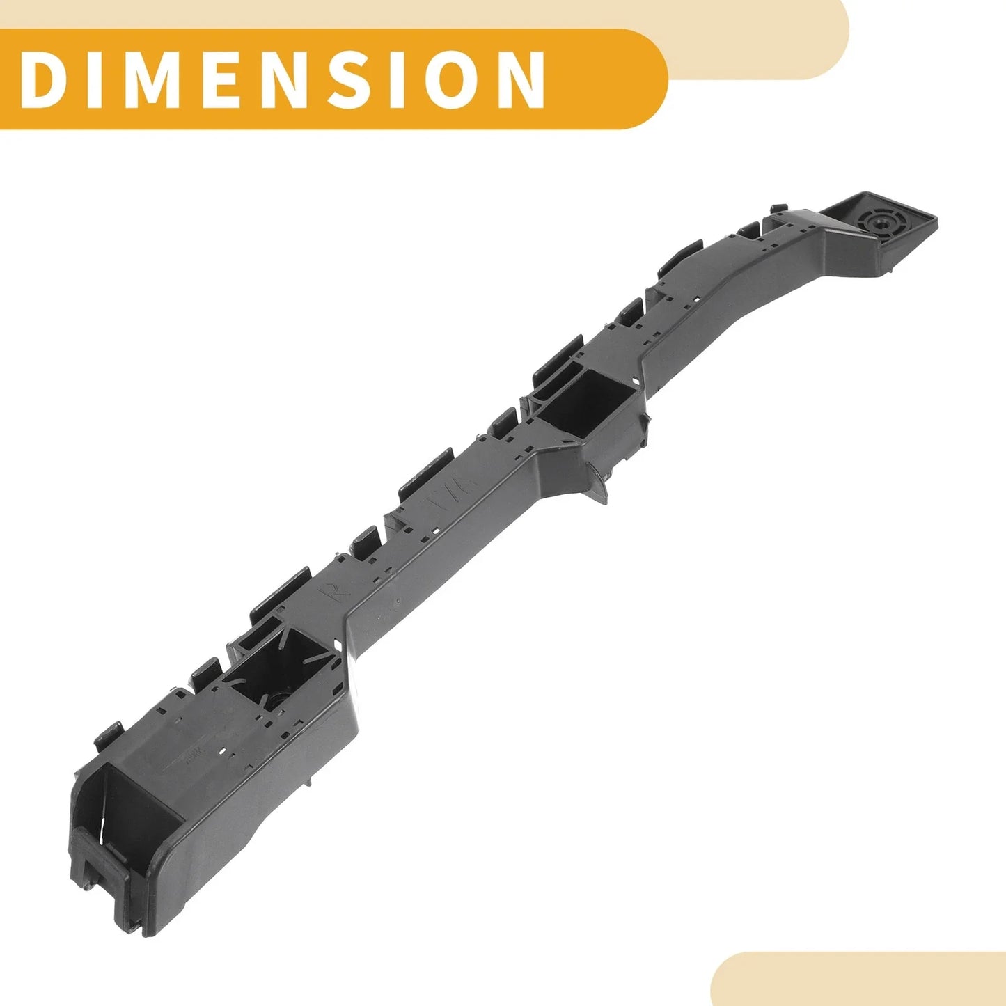 RH Side Rear Bumper Support Bracket for Honda HR-V (2016-2018) 1 x Black ABS
