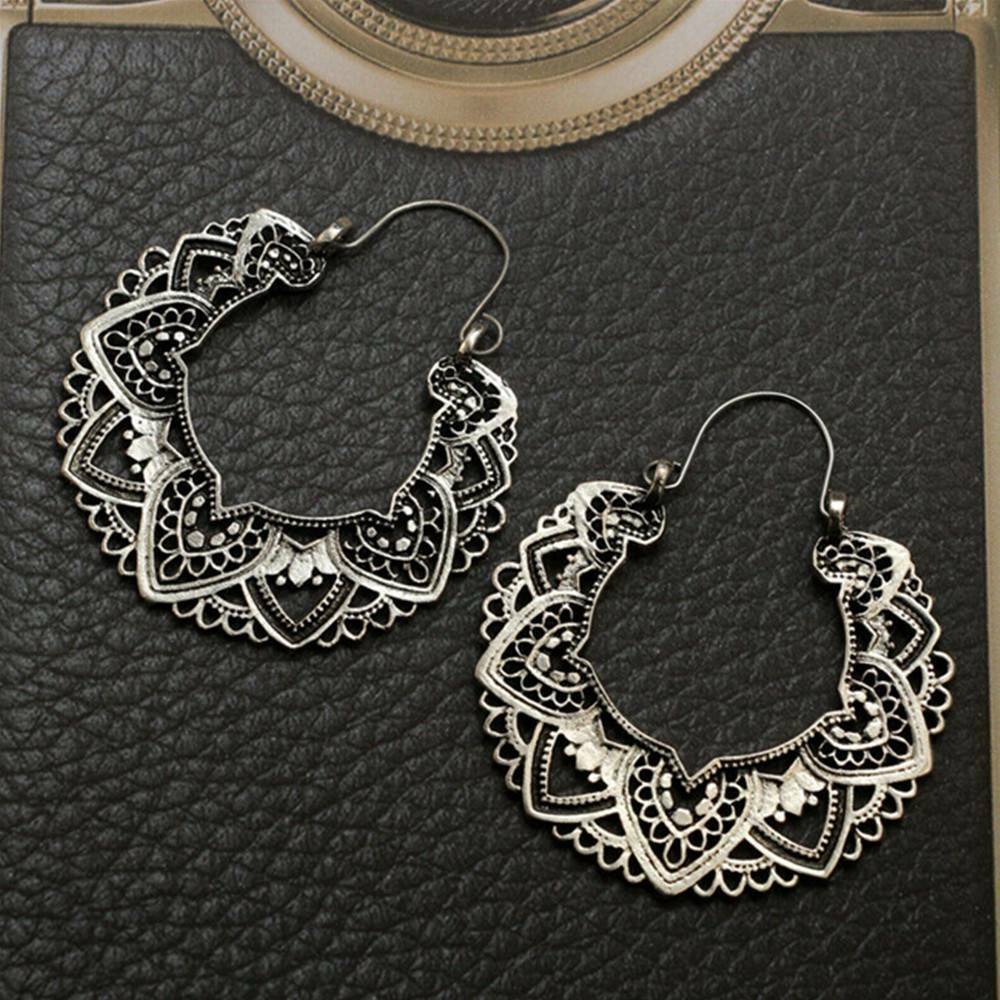 Set of 2 Boho Vintage Style Dangle Drop Hook Earrings for Women