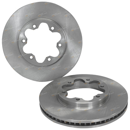 2 Front Disc Brake Rotors for Hiace TRH201 TRH221 TRH223 (2005–2012)