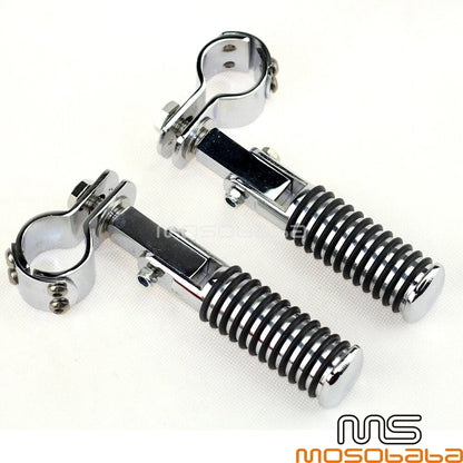 1 1/4" Engine Crash Bar Foot Pegs for Honda Harley Dyna